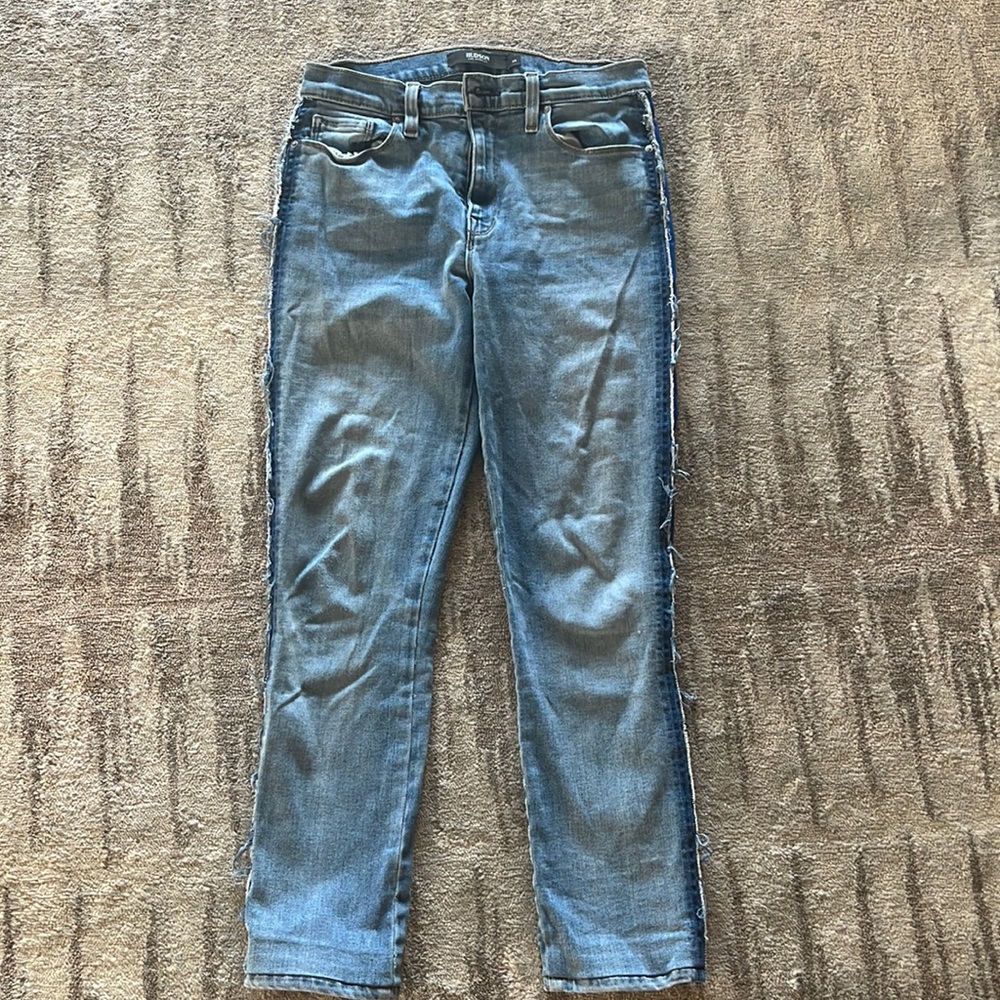 Size 25 Hudson Skinny Jeans with Blue Stripe Detail on sides